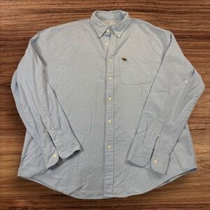 Vintage Abercrombie & Fitch‎ Mens Light Blue Long Sleeve Button Down Shirt